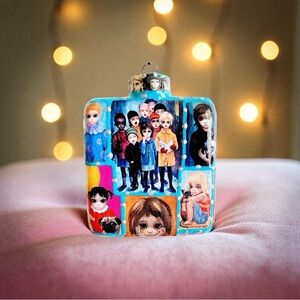 Hand Crafted Big Eyes Holiday Ornament